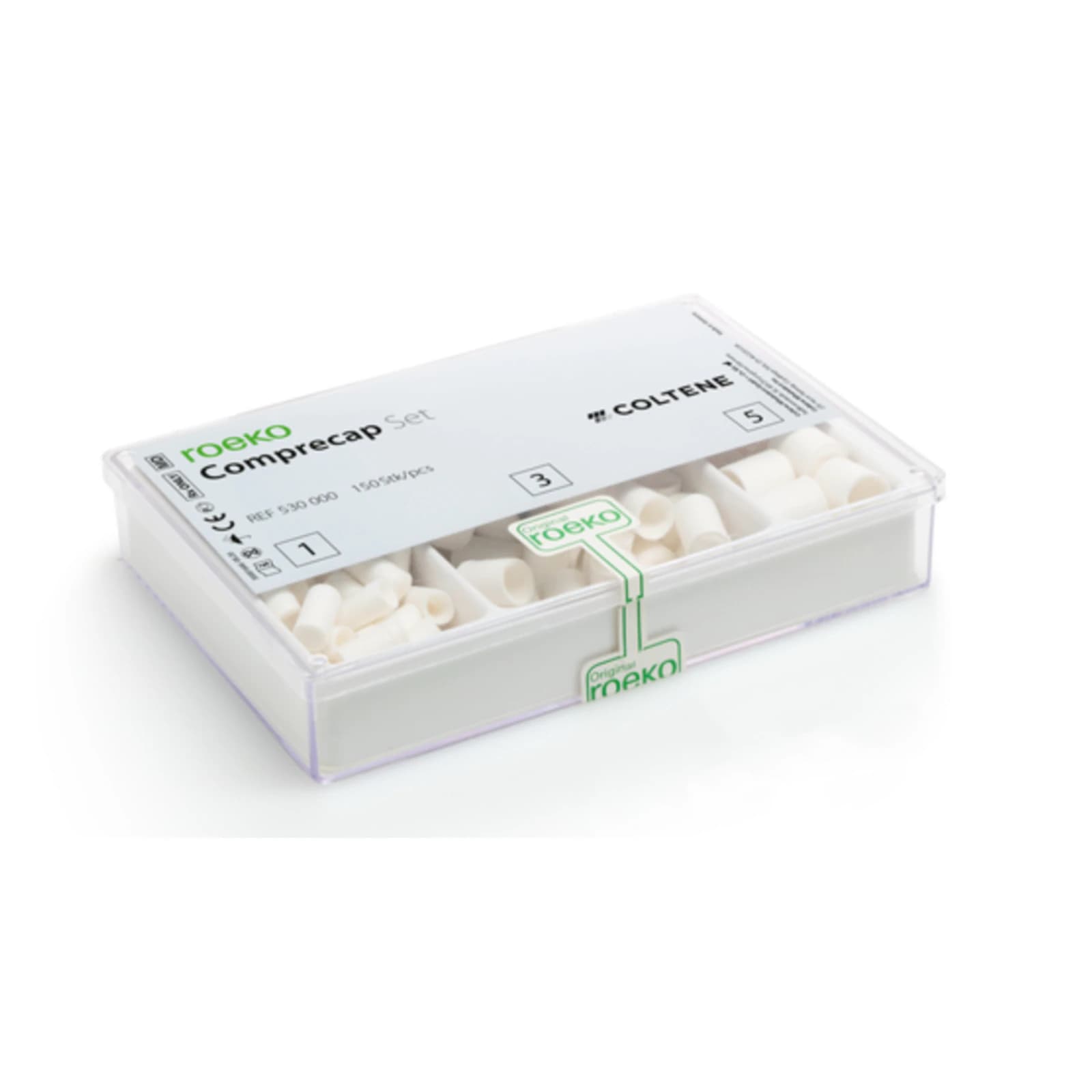 Roeko Comprecap Compression Caps, Assorted Sizes #1, #3, #5, Cotton, Introductory Kit, 150/Pk, 530000 thumbnail 2