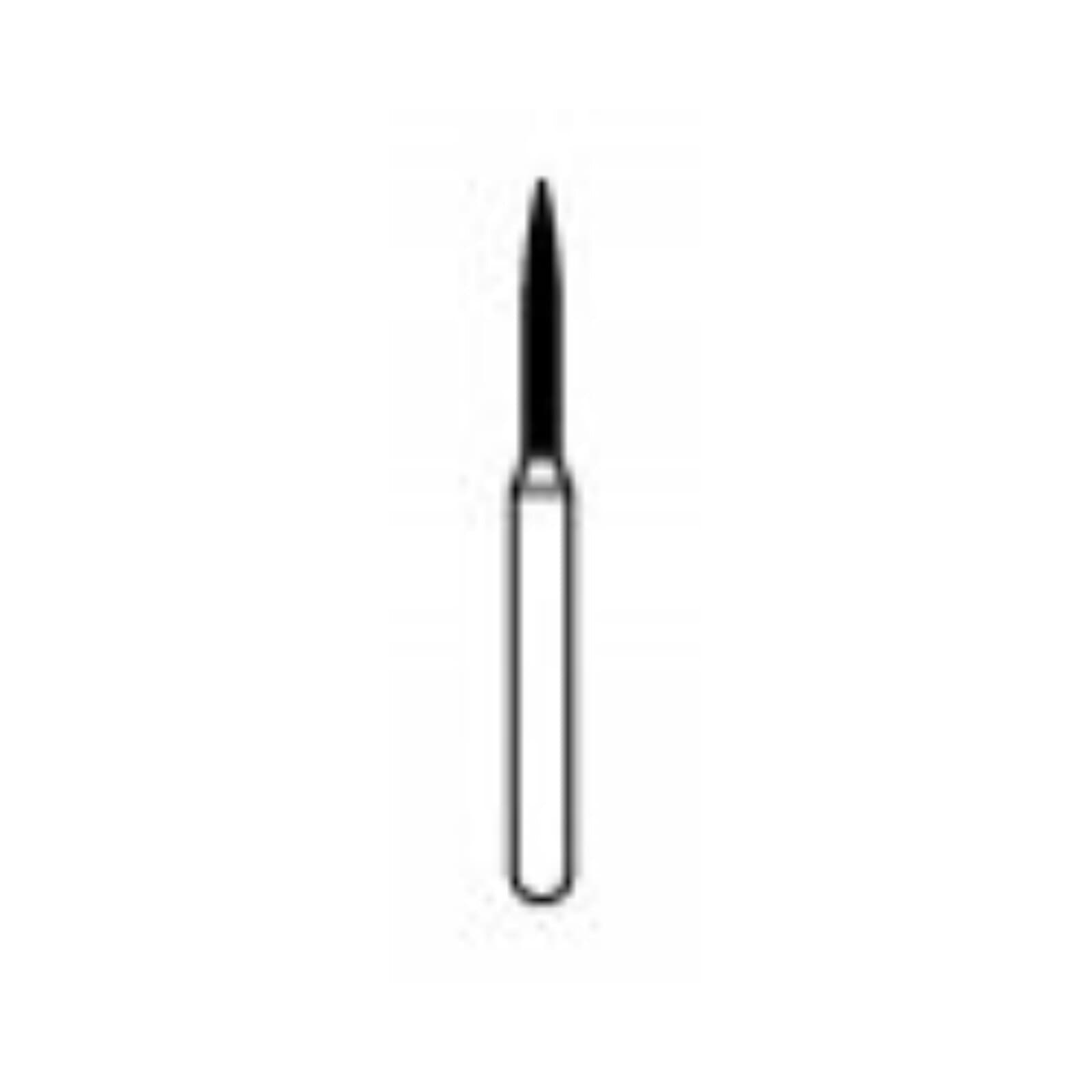 NTI Diamond Bur, FG, Flame, #862-009, 0.9 mm, Fine, Red, 5/Pk, F862-009 thumbnail 3