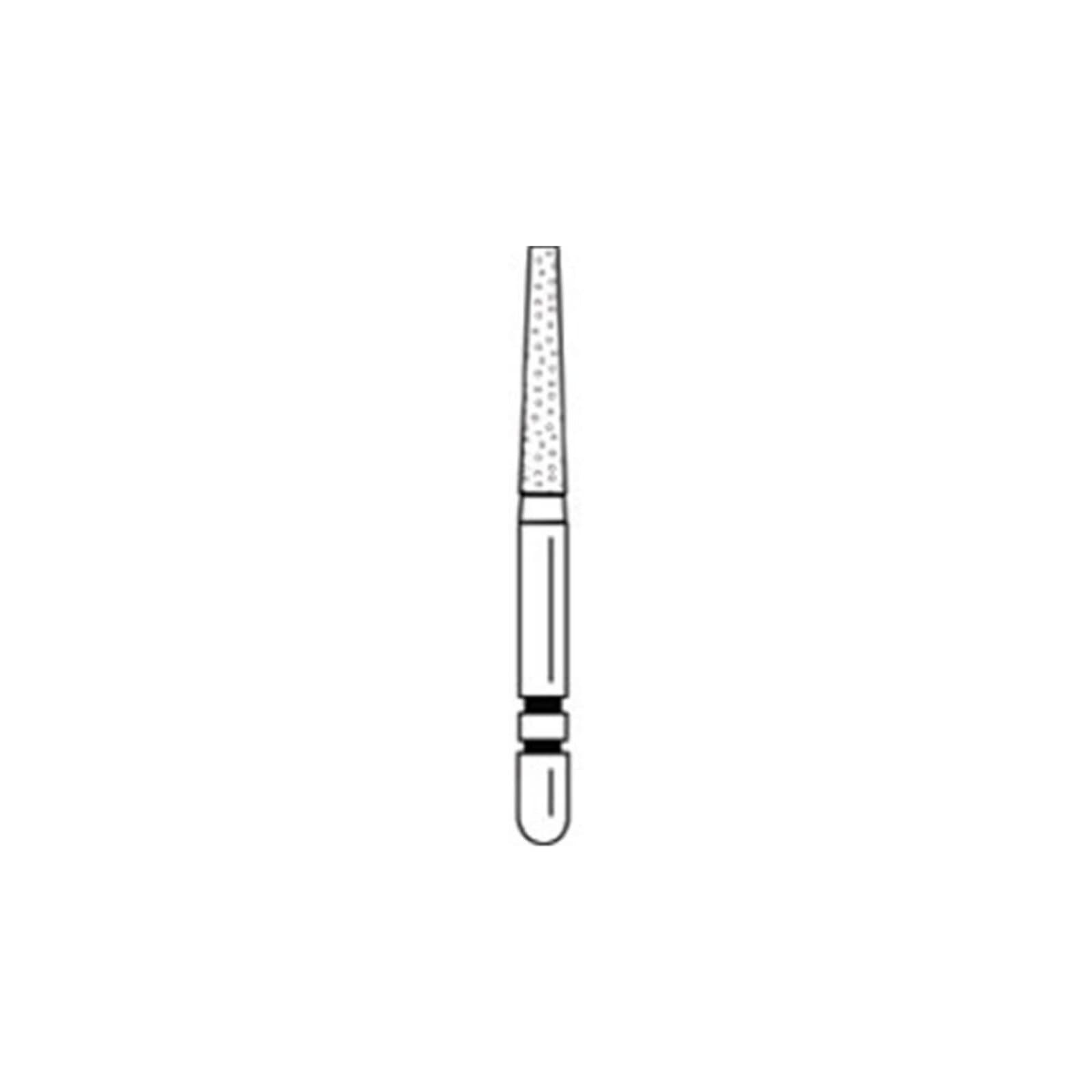 NTI Diamond Bur, FG, Modified Shoulder Taper, #846KR-016, 1.6 mm, Super Coarse, Black, 5/Pk, SC846KR-016 thumbnail 3