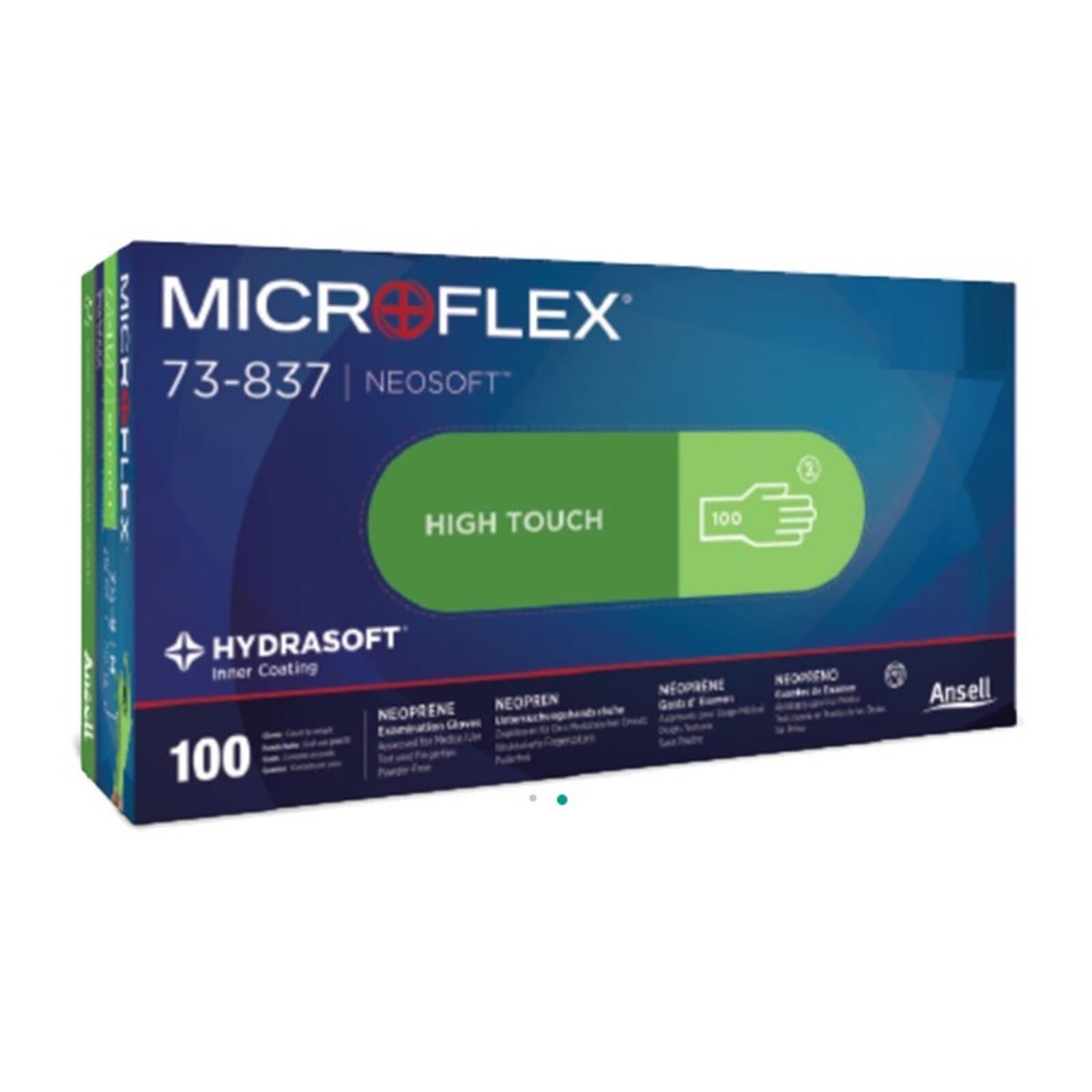 Microflex NeoSoft Neoprene Exam Gloves, Powder-Free, Latex-Free, Textured, Large, Green, 100/Bx, 73-837 thumbnail 9