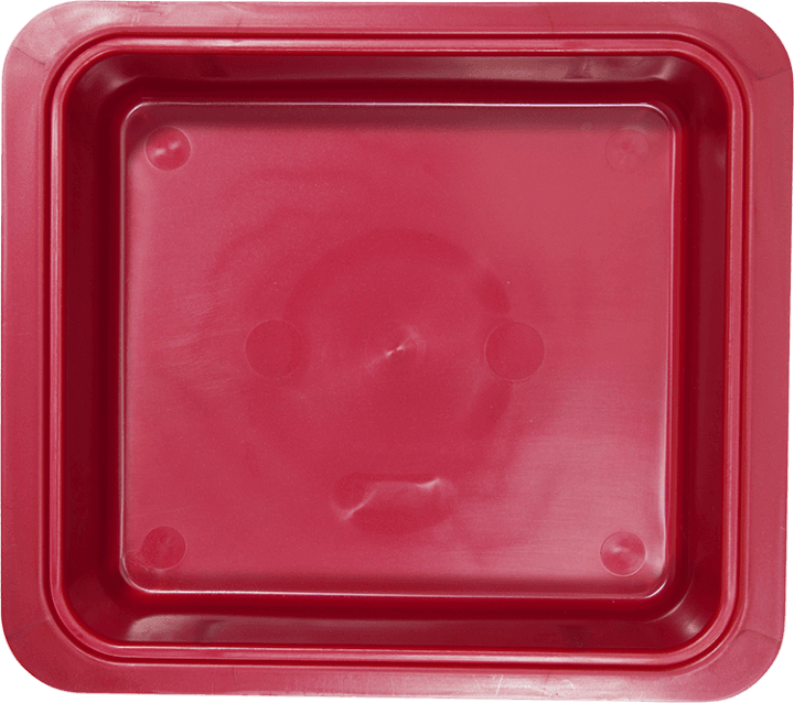 Zirc Procedure Tub Only, Red, 12-1/4" x 10-7/8" x 2-3/4", 1/Pk, 20Z463M thumbnail 3