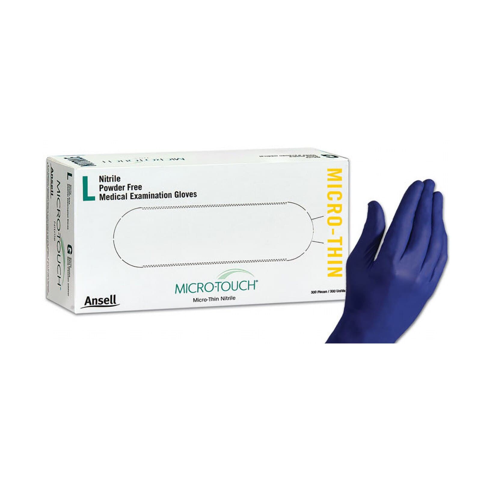 Micro-Touch Micro-Thin Nitrile Exam Gloves, Powder-Free, Large, Blue, 300/Box, 6034313 thumbnail 11