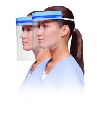 Crosstex Full-Length Face Shield, 9", Clear, Anti-Fog, Elastic Headband, 72/Box, GCSS9B thumbnail 3