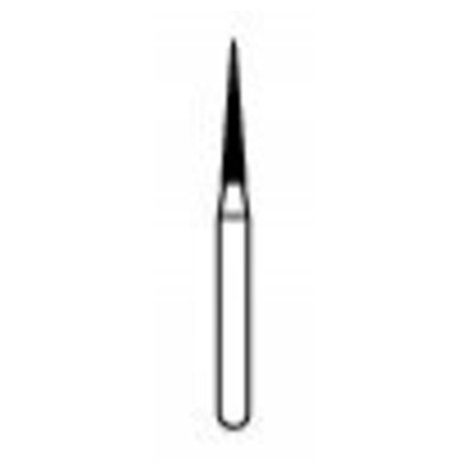 NTI Diamond Bur, FG, Needle, #858-012, 1.2 mm, Fine, Red, 5/Pk, F858-012 thumbnail 3