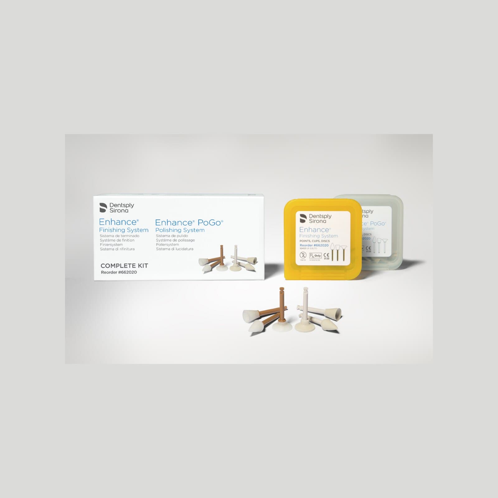 Dentsply Sirona Enhance & PoGo Complete Kit, 60 Tips (30 Enhance Finishers + 30 PoGo Polishers), 662020 thumbnail 8