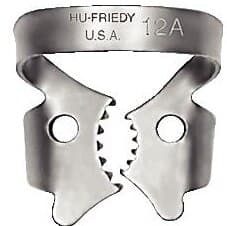 Hu-Friedy Satin Steel Rubber Dam Clamp, #12A, Winged, Lower Right Molars, 1/Pk, RDCM12A thumbnail 7
