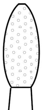 Two Striper Diamond Bur, FG, Football, #285.5, 2.3 mm Major Diameter, Coarse, Green, 5/Pk, 2015143 thumbnail 7