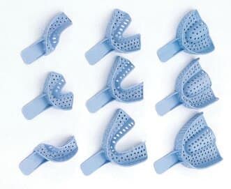 Plasdent Excellent Disposable Impression Trays, #2, Large, Lower, Perforated, Teal, 12/Pk, IT-LL thumbnail 3