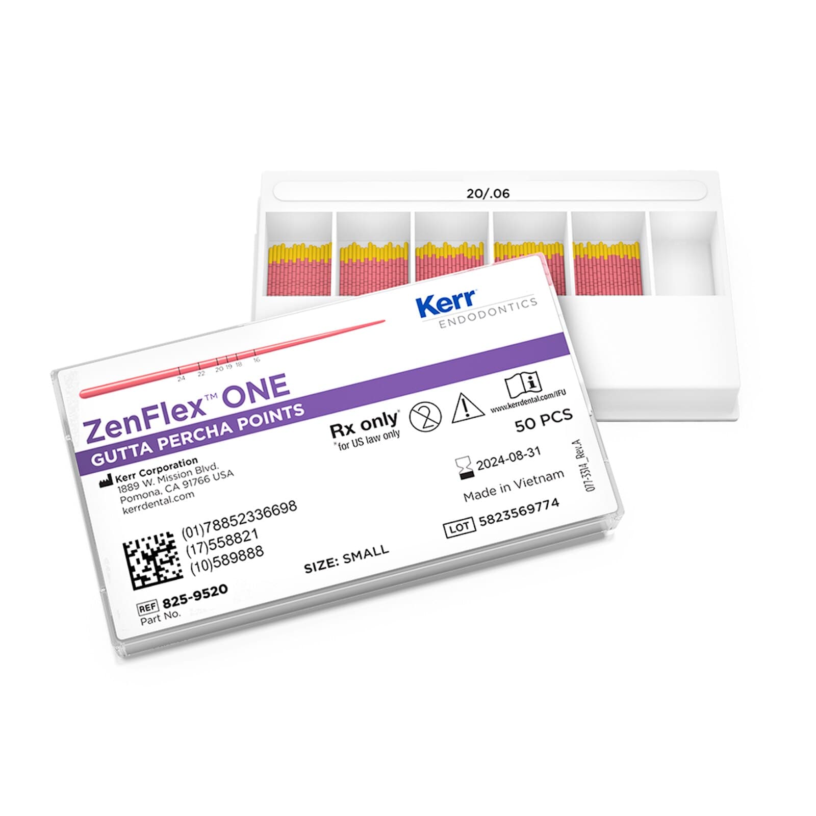 ZenFlex ONE Gutta Percha Points, Small, Size 20/.06 Taper, Yellow, 50/Pk, 825-9520 thumbnail 3