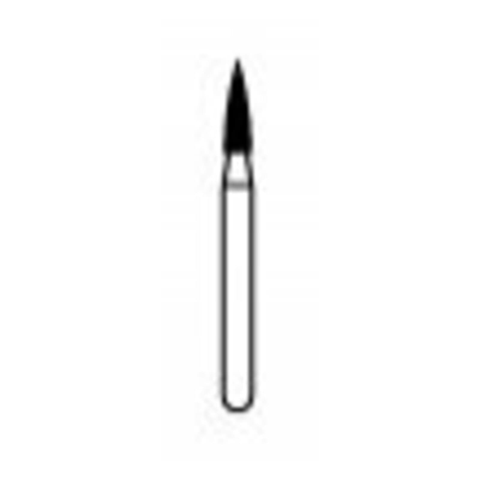 NTI® FG Diamond Bur, Coarse, Flame, Green, #860-014 / C860-014, 1.4 mm Diameter, 5.0 mm Length, 5/Pkg thumbnail 2