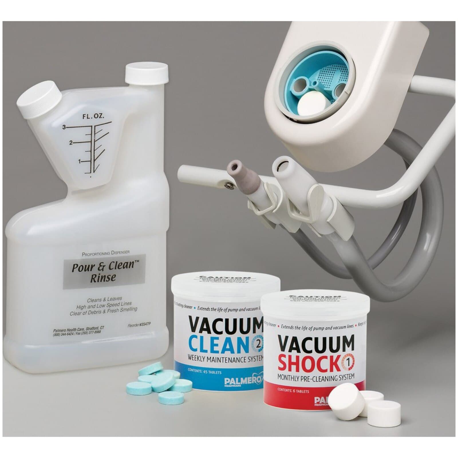 Palmero Shock & Clean Starter Kit, Vacuum Shock & Vacuum Clean Tablets with Pour & Clean Mixing Bottle, 3546K thumbnail 12