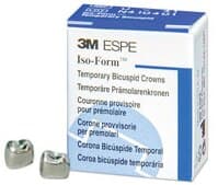 3M Iso-Form Temporary Tin-Silver Bicuspid Crowns, Lower Right Second Bicuspid, Size L58, 5/Box, L58 thumbnail 2