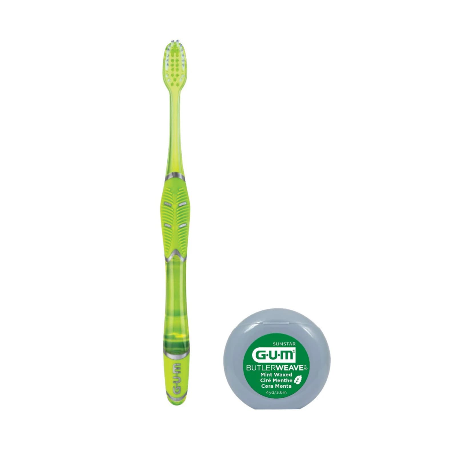 GUM Technique Deep Clean Adult Patient Pack Bundle, Toothbrush with ButlerWeave Floss and Patient Bag, 144 Kits, KIT525P - GUM Technique Deep Clean Toothbrush with Floss Bundle - Image 1