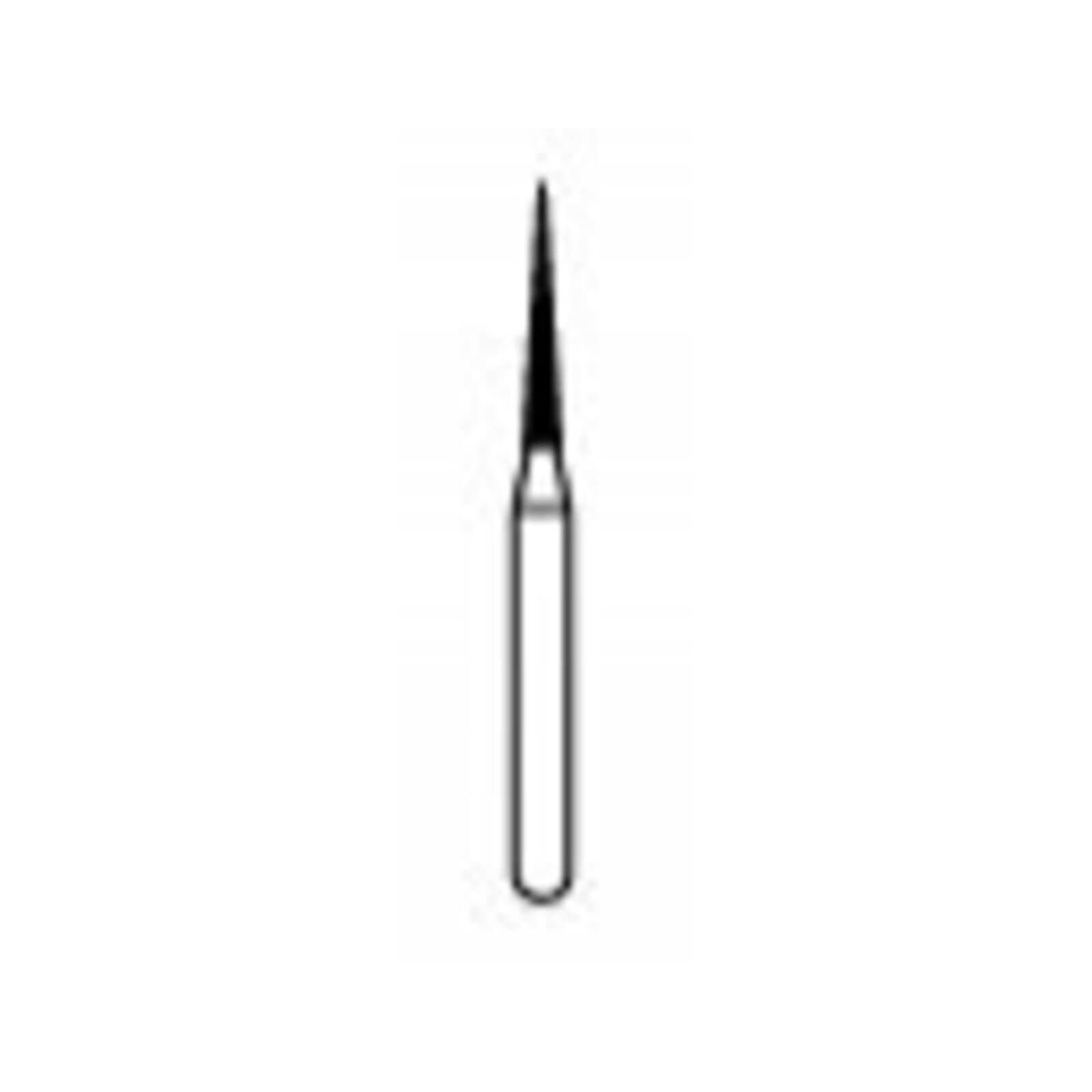 NTI Diamond Bur, FG, Needle, #C858-010, 1.0 mm, Coarse, Green, 5/Pk, C858-010 thumbnail 3