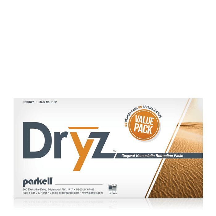 Dryz Gingival Hemostatic Retraction Paste, Value Pack, 25 x 0.5 ml Syringes + 55 Applicator Tips, S182 thumbnail 3