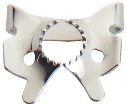 Ivory Tiger Rubber Dam Clamp, #14T, Winged, Molar, Partially Erupted, Serrated Jaws, Stainless Steel, 1/Pk, 50057849 thumbnail 5