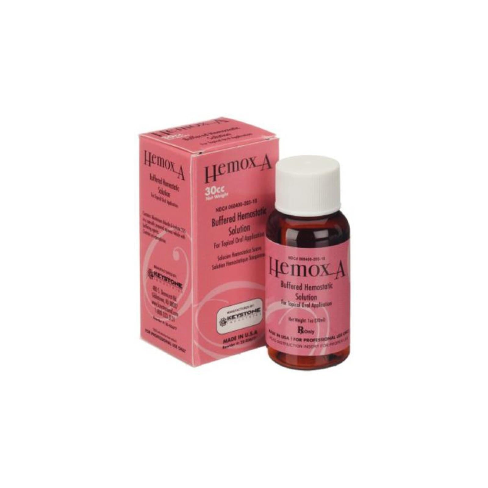 Keystone Hemox-A Buffered Hemostatic Solution, 25% Aluminum Chloride, 1 oz Bottle, 25-03677 thumbnail 2