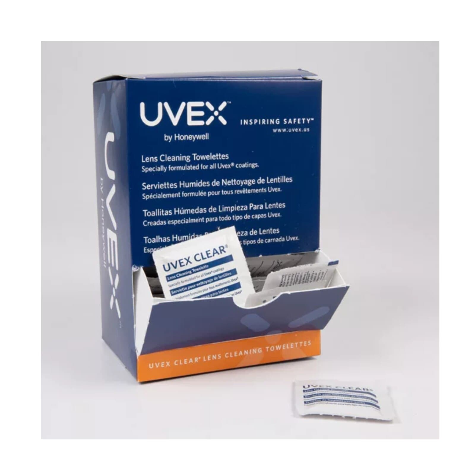 Uvex Clear Lens Cleaning Towelettes, Individually Wrapped, 100/Box, 355547 thumbnail 7