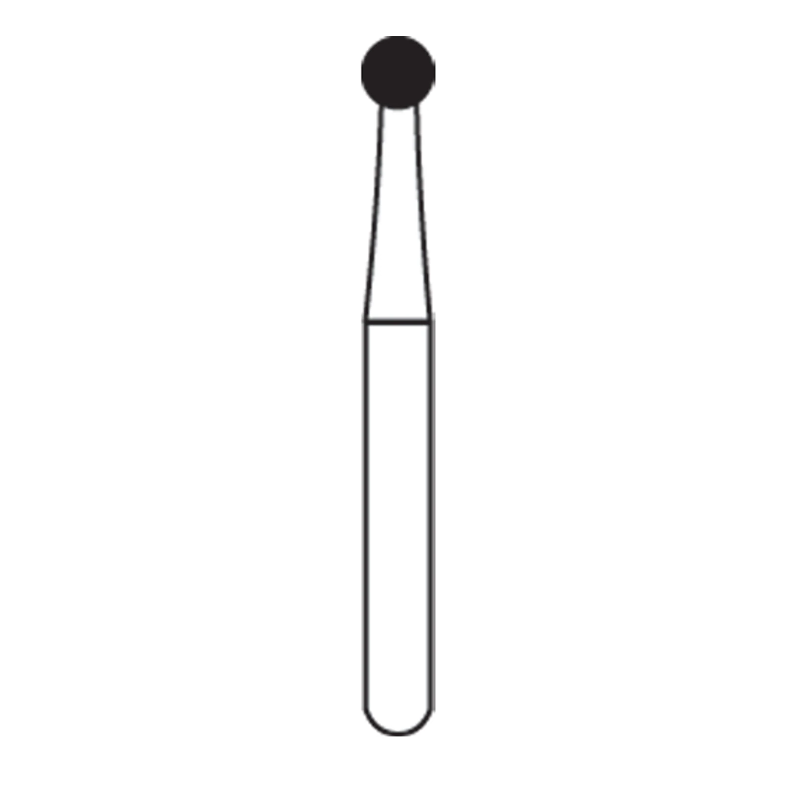 Alpen Carbide Operative Bur, Round RA #8, Right-Angle Latch, 2.3 mm Head, 100/Pk, 8-204-2.30 - Alpen® Carbide Operative Burs Round RA # 8 Pkg/100 - Image 1