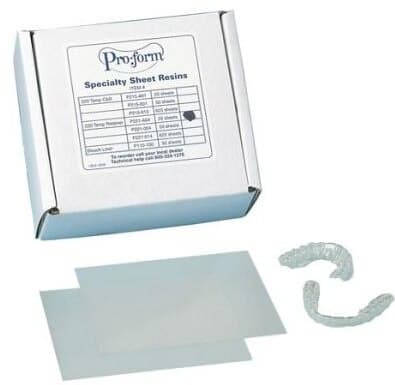 Pro-Form Temporary Crown & Bridge Material, 5" x 5", 0.020" (0.50 mm), Clear, 50/Pk, 9613680 thumbnail 3