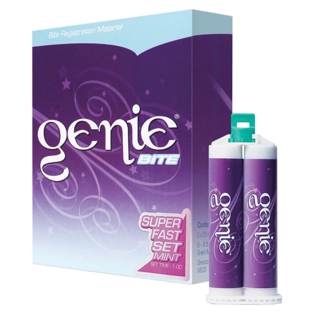 Genie Bite Registration Material, Super Fast Set (60 sec), Mint, 50 ml Cartridges, 2/Pk with 6 Mixing Tips, 77645 thumbnail 6
