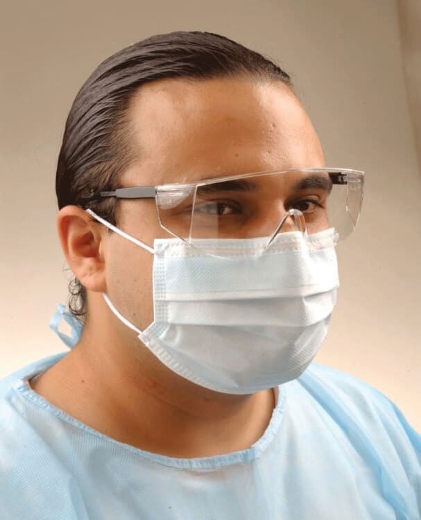 Crosstex Ultra FogFree Earloop Surgical Face Mask, ASTM Level 3, Blue, 40/Box, GCFCX thumbnail 16