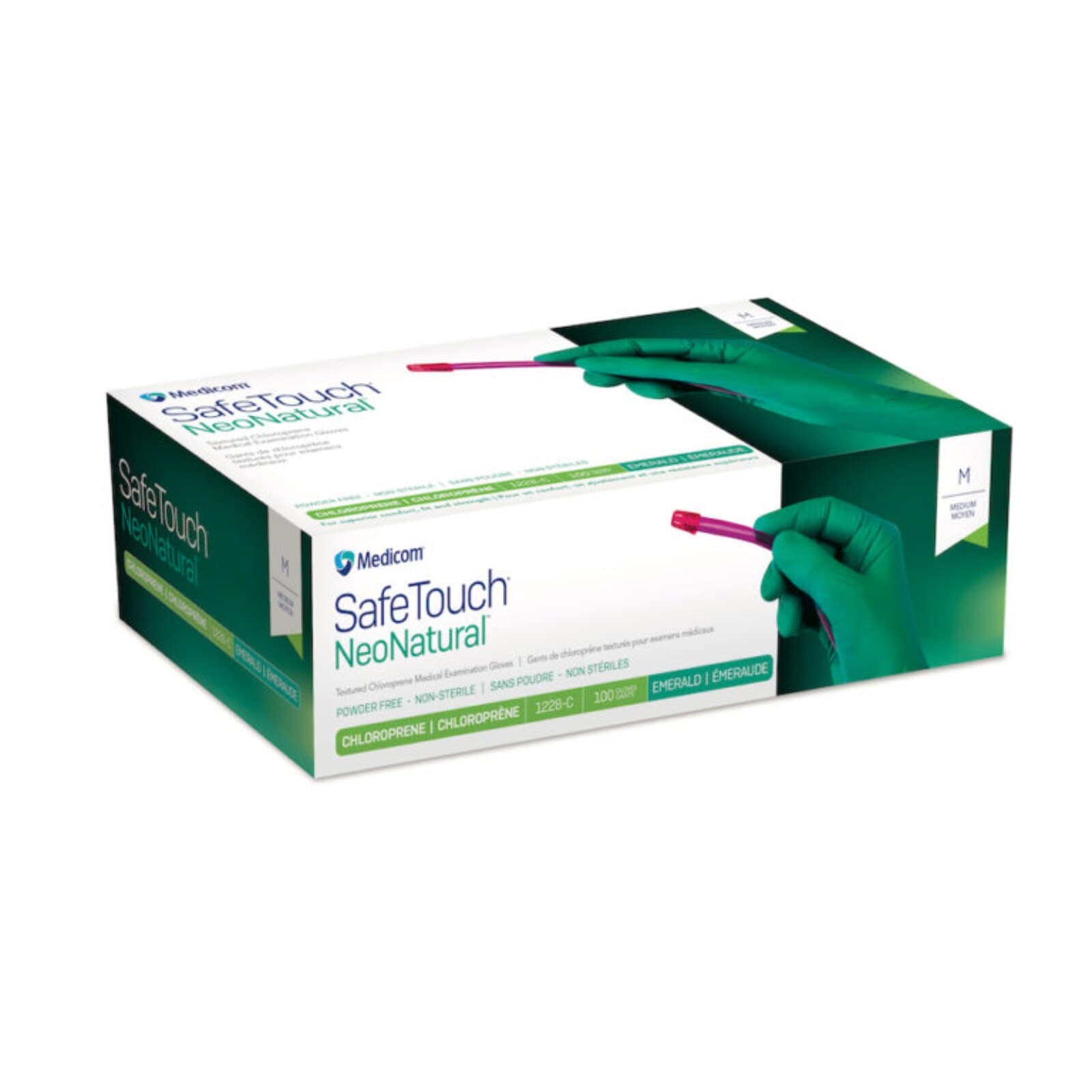 Ocean Pacific® NeoNatural™ Polychloroprene Exam Gloves, Powder Free, Latex Free, Non-Sterile, Chemo Rated, Emerald Green, X-Small, 100/Box, 1228-A thumbnail 9