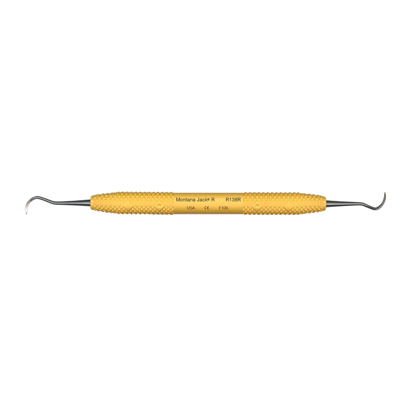 Montana Jack Rigid Sickle Scaler, Double-Ended, Sunshine Yellow Resin Handle, R138R thumbnail 7