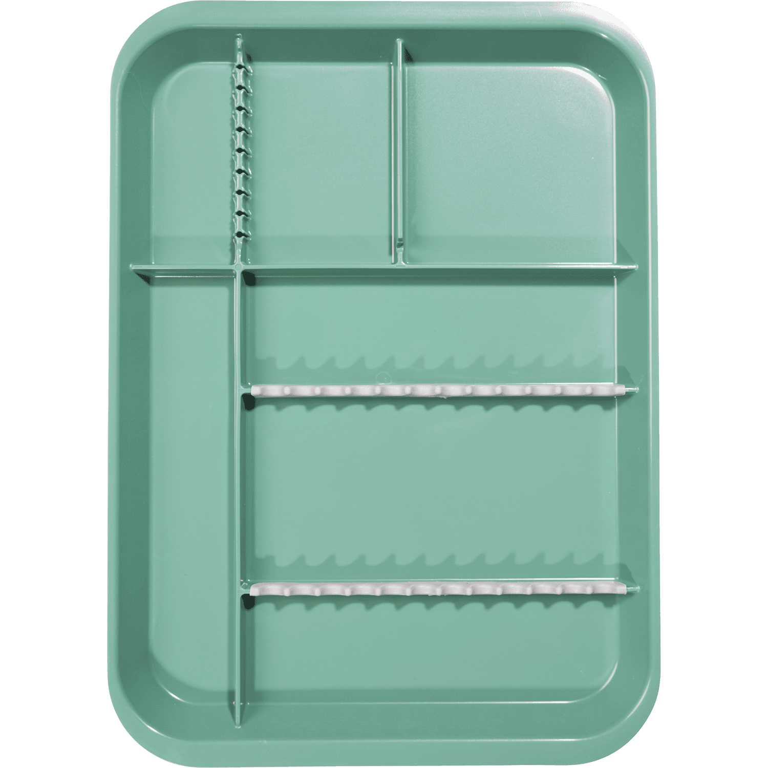 Zirc B-Lok Divided Setup Tray, Green, Size B, 13-3/8" x 9-5/8" x 7/8", 20Z451D thumbnail 2