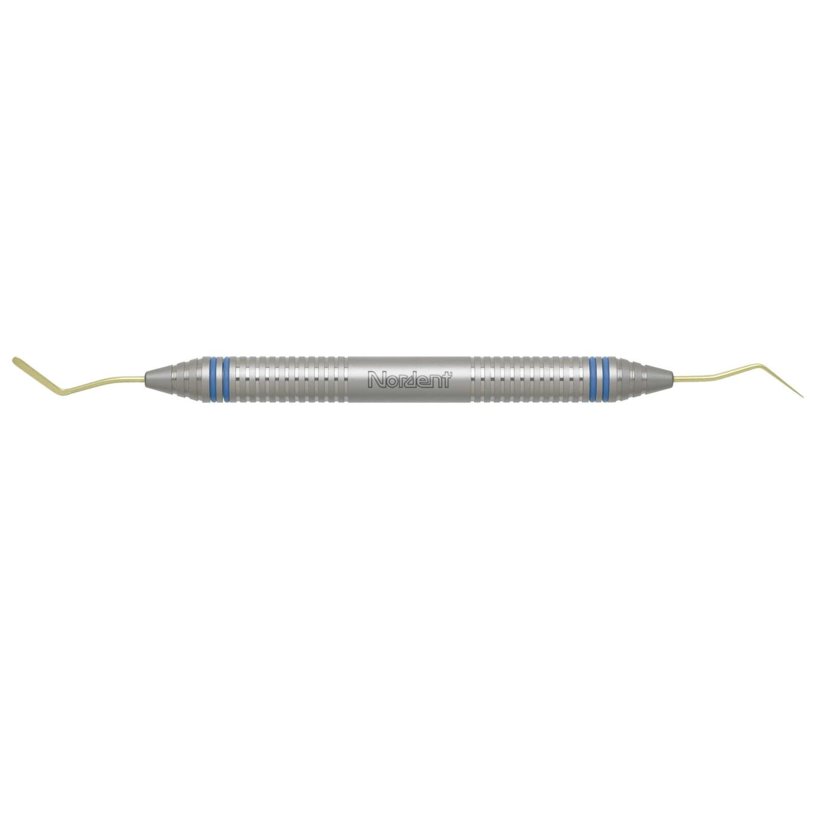 Nordent Composite Placement Instrument, Double End, Double Paddle #7T, Titanium Nitride Coated, DuraLite ColorRings Handle, Stainless Steel thumbnail 2