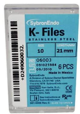 Kerr K-Files, Stainless Steel, 21 mm, #10, Purple, 6/Pk, 06003 thumbnail 13