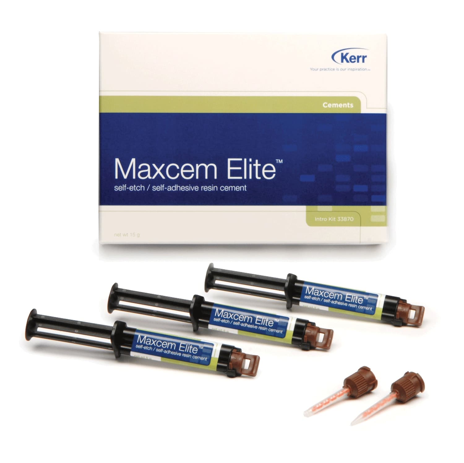 Kerr Maxcem Elite Universal Resin Cement 4:1 Automix Tips, Wide, 10/Pk, #33879 - Maxcem Elite&trade; Universal Resin Cement - 4:1 Automix Tips - Wide - Image 1
