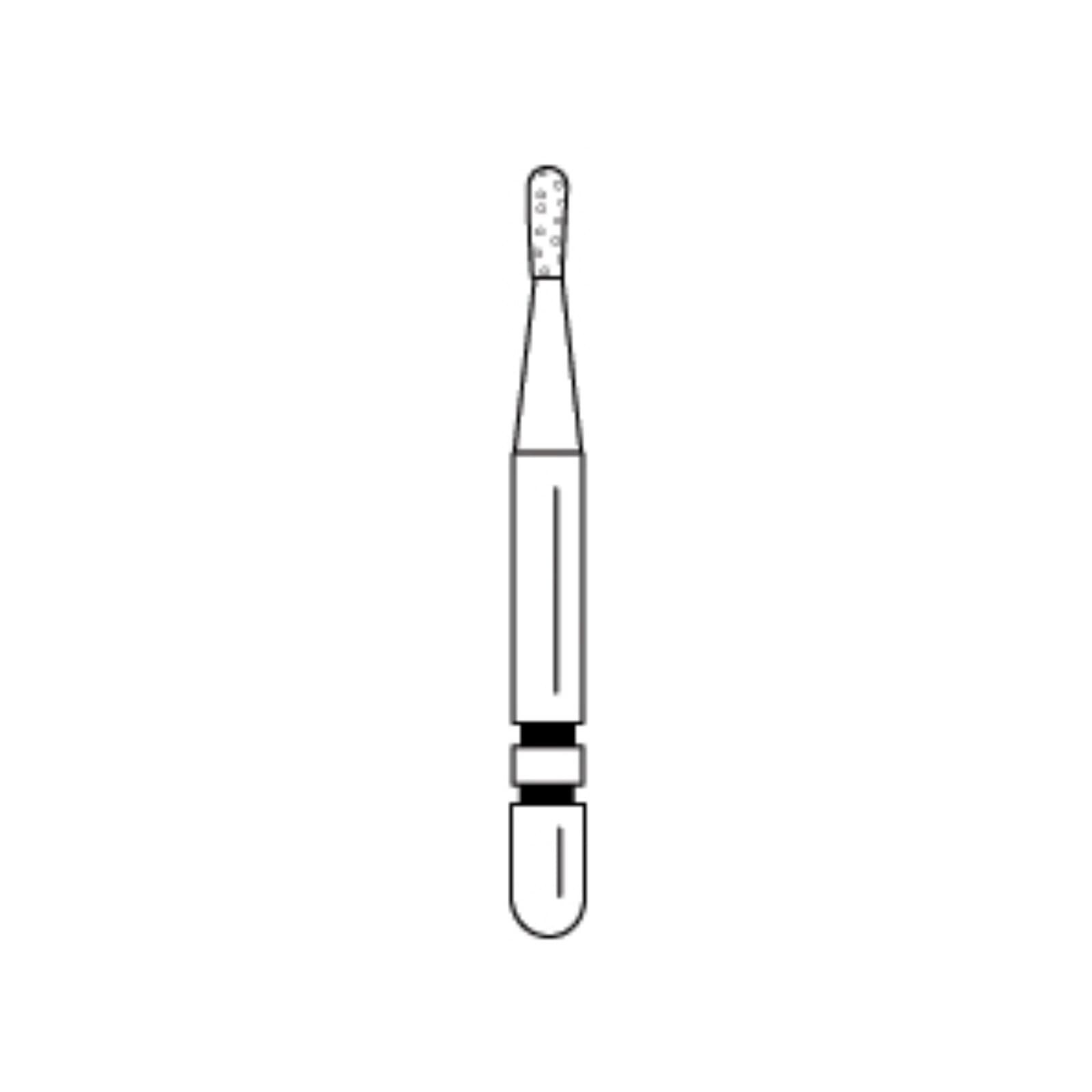 Two Striper® Diamond Bur, FG Friction Grip, Coarse, Green, Pear, #361.2.5, 1.2 mm Major/1.0 mm Minor Diameter, 2.5 mm Length, 5/Pkg thumbnail 2