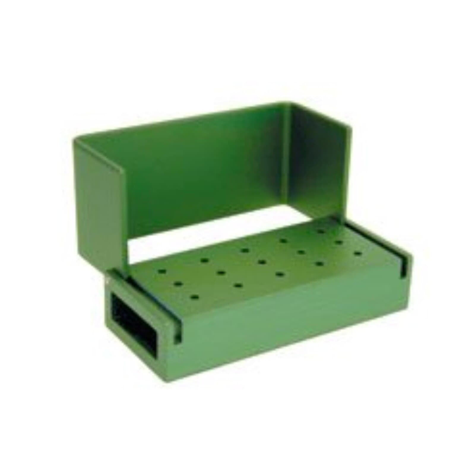 Kerr AXIS Aluminum Bur Block, 15 FG Holes, Green, Swivel Top, Autoclavable, AB300-1T thumbnail 2