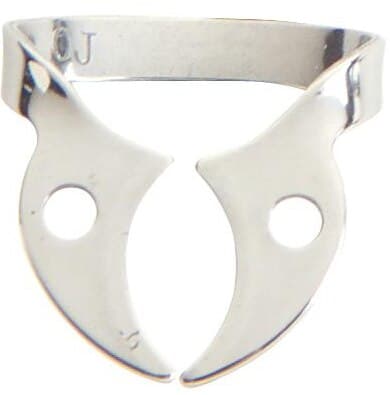 Ivory Stainless Steel Wingless Rubber Dam Clamp, #W7, General Purpose Lower Molar, Flat Jaws, 1/Pk, 50057528 thumbnail 2