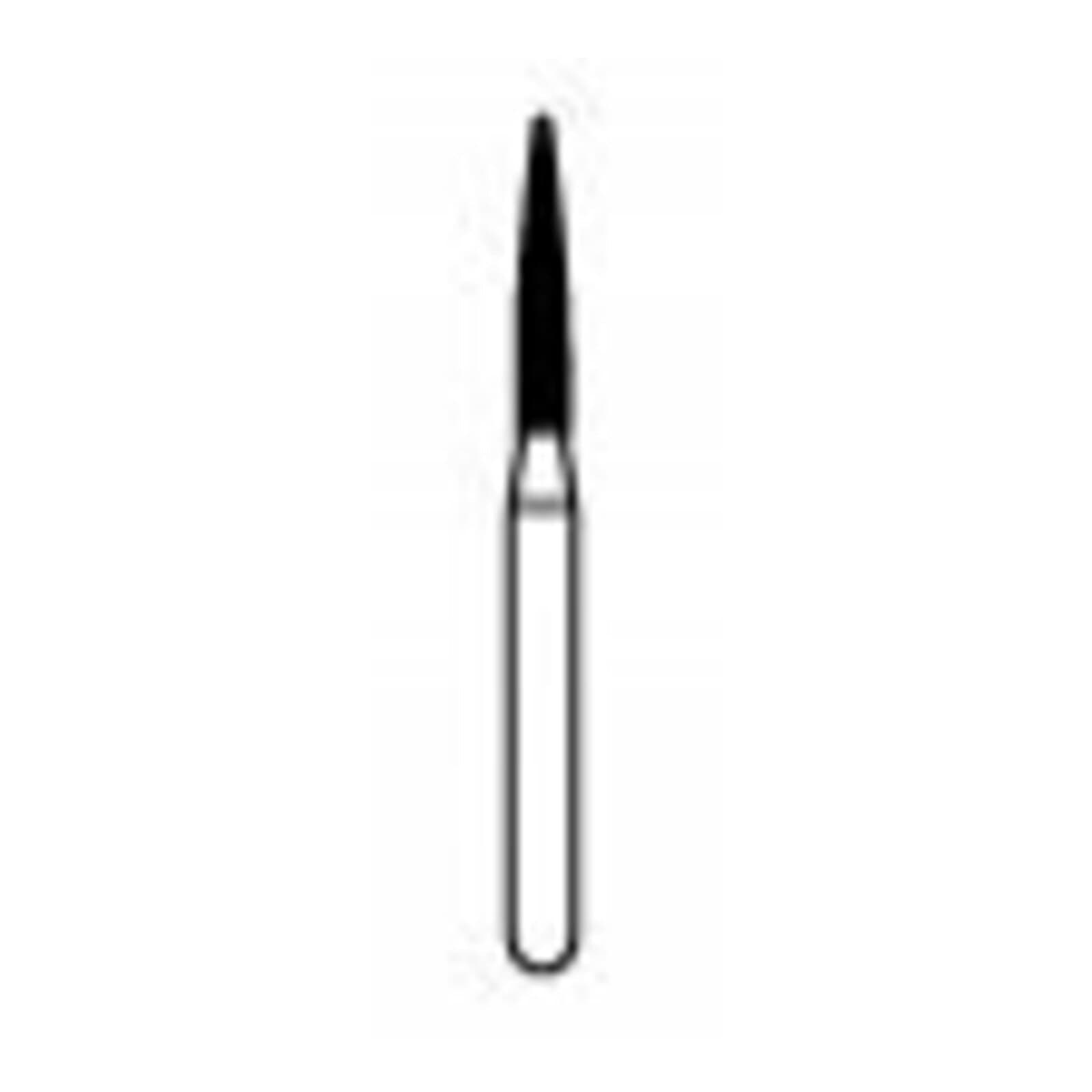 NTI Diamond Bur, FG, Flame, #F888-012, 1.2 mm, Fine, Red, 5/Pk, F888-012 thumbnail 3