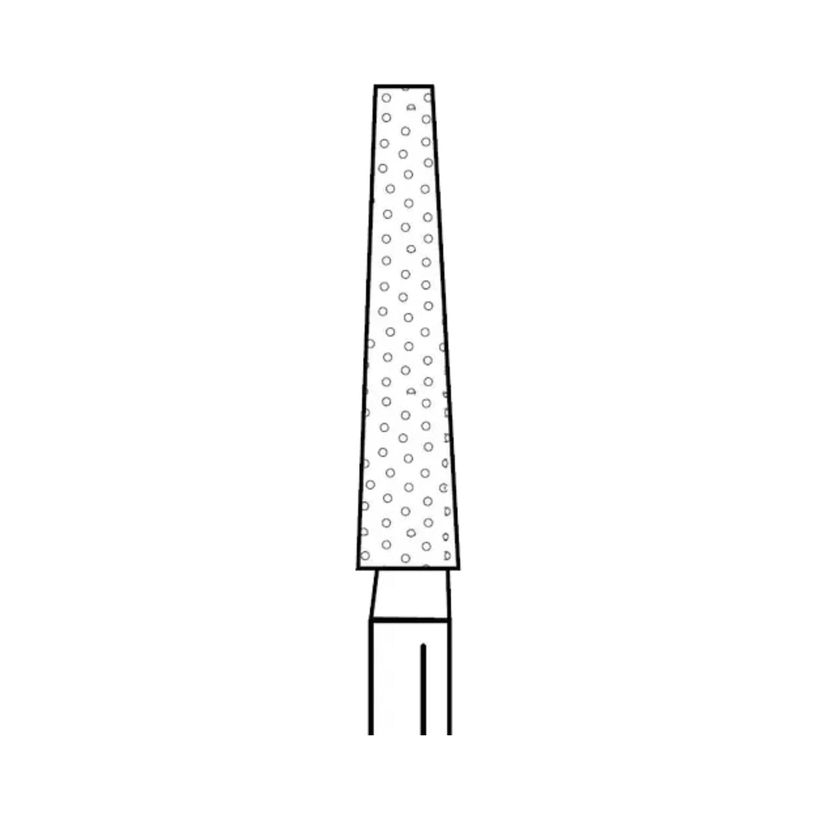Two Striper Diamond Bur, FG, Flat-End Taper, #727.10C, Coarse, Green, 2.3 mm Major/1.4 mm Minor Diameter, 10 mm Length, 5/Pk, 2015450 thumbnail 3