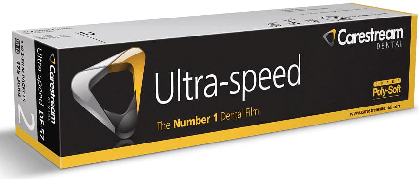 Carestream Ultra-Speed DF-58 Size 2 Periapical Dental X-Ray Film, D-Speed, Single Film, Super Poly-Soft Packets, 150/Box, 1658194 thumbnail 6