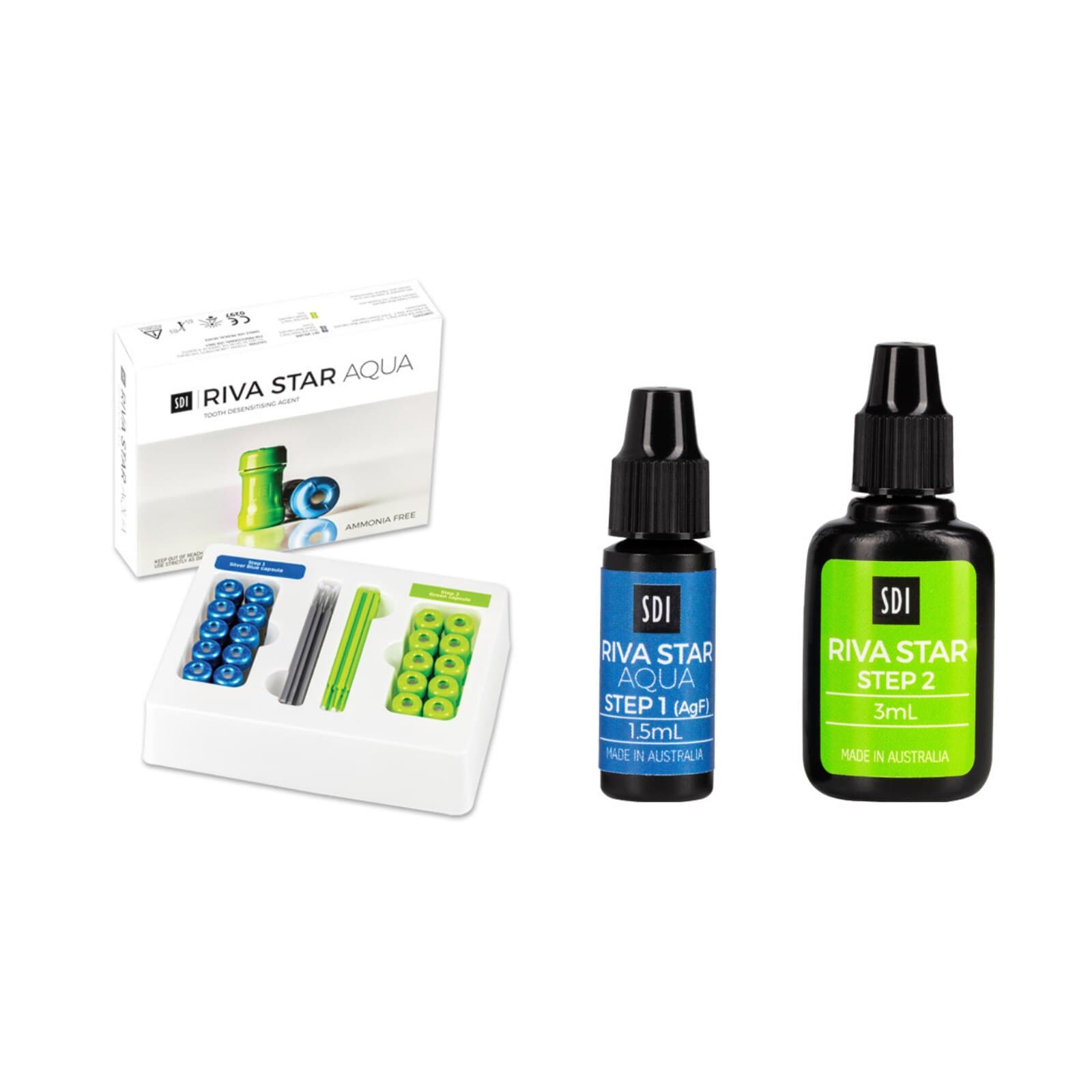 Riva Star Aqua Tooth Desensitizer 2-Step Capsule Kit, 10 Patient Treatments, 8800527 thumbnail 2