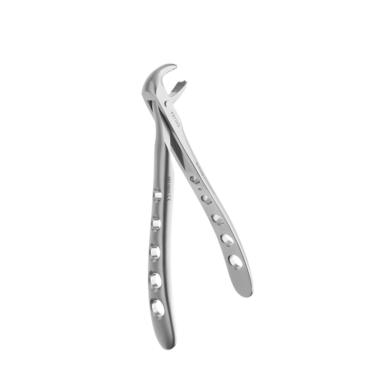 Atraumair Diamond-Dusted Extraction Forceps, #73, Lower Molars, Serrated, Stainless Steel thumbnail 2