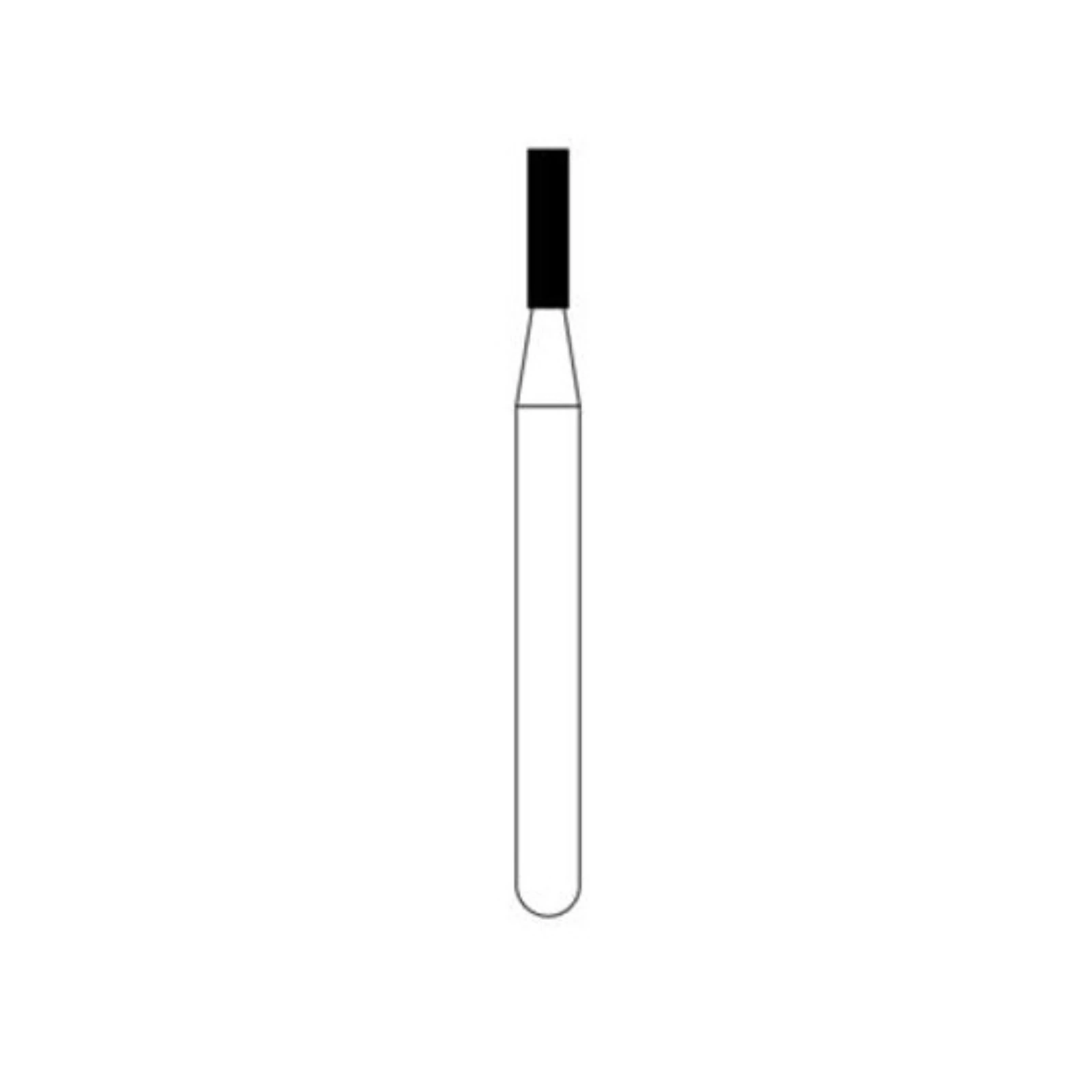NTI FG Diamond Bur, Medium Grit, Flat End Cylinder, #835-008 (M835-008), 0.8 mm Diameter, 3.0 mm Length, 5/Pk thumbnail 2