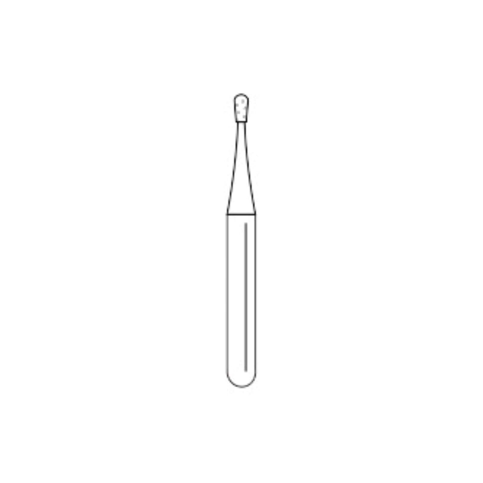 Premier Solo Diamond FG Single-Use Bur, Pear, Medium Grit, Short Shank, 0.8mm Diameter, 25/Bx, 830008MS thumbnail 2