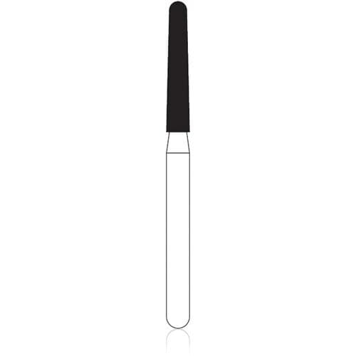 NTI FG Diamond Bur, Super Coarse, Long Round End Taper, #856L-016, 1.6 mm Head Diameter, 9.0 mm Head Length, Friction Grip, 5/Pkg, SC856L-016 thumbnail 2