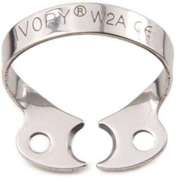 Hygenic Rubber Dam Clamp, #W2A, Wingless, Gloss Finish, Bicuspid/Premolar, H02775, 1/Pk thumbnail 3