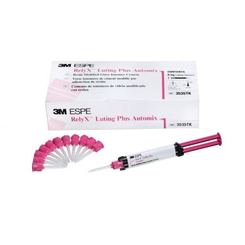 RelyX Luting Plus Automix Resin-Modified Glass Ionomer Cement, Trial Kit, 8.5 g Syringe, 12 Mixing Tips, 3535TK thumbnail 10