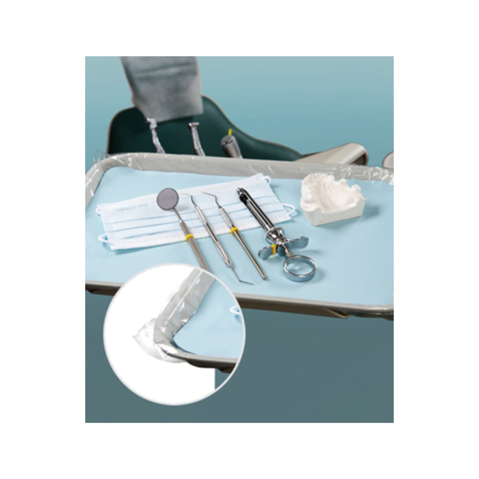 Crosstex Tray Sleeves, 7.5" x 10.5", Clear Plastic, Fits Mini Trays, 500/Bx, BCTS710 thumbnail 2