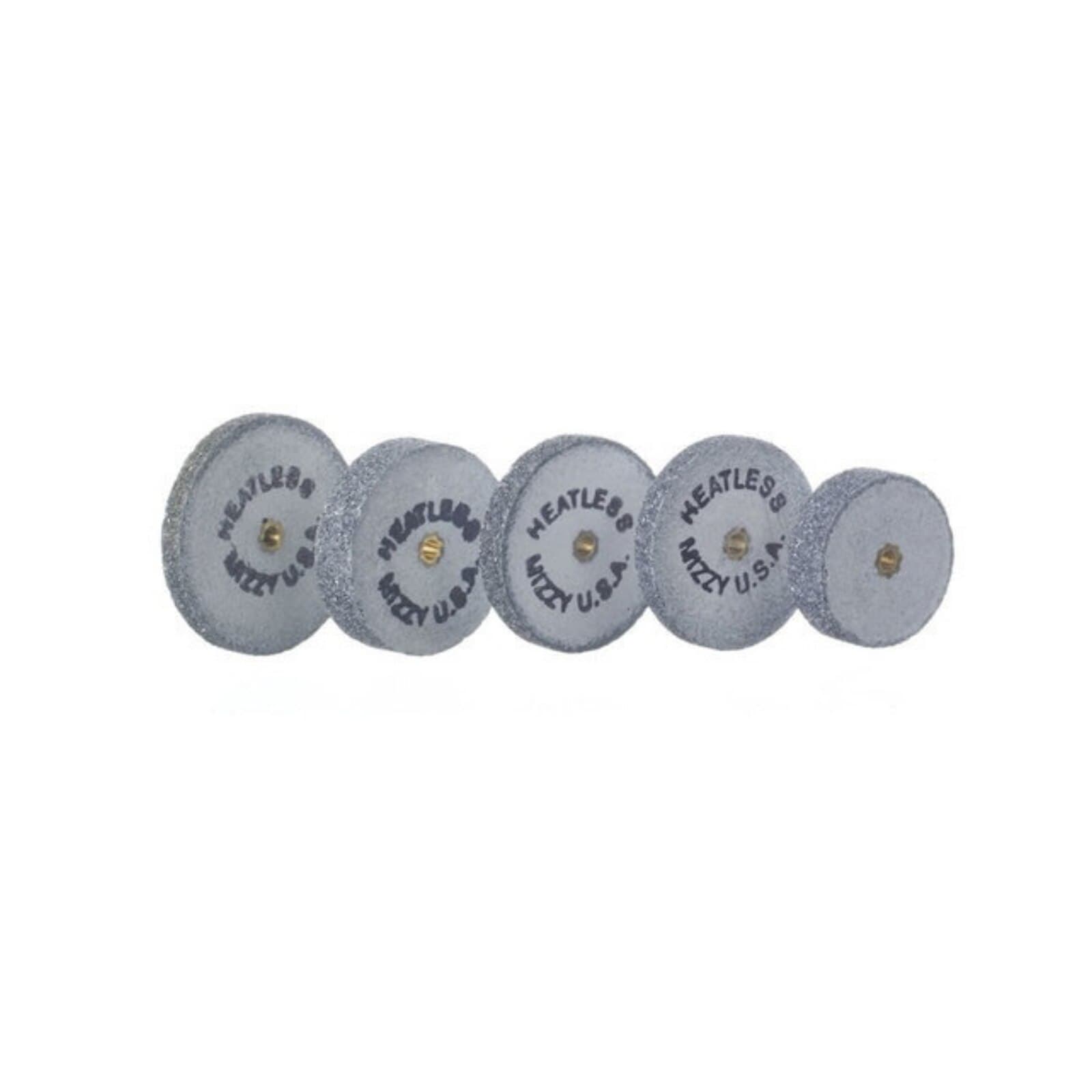 Keystone Mizzy Heatless Wheels, Regular Grit, #14, 1/2" x 1/8", Grey, 50/Pk thumbnail 2