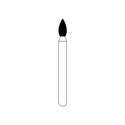 NTI Diamond Bur, Friction Grip (FG), Super Coarse, Pointed Football #368-016, 1.6 mm Head, 3.5 mm Length, 5/Pk, SC368-016 thumbnail 2