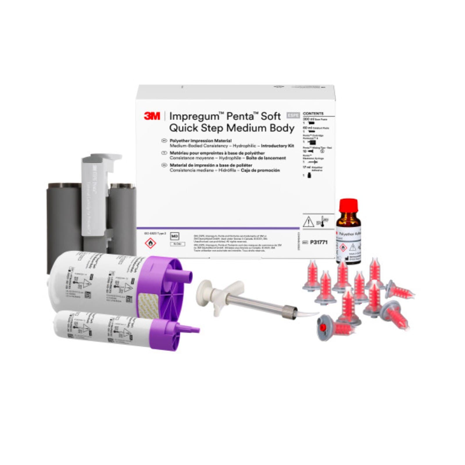3M Impregum Penta Soft Quick Step Medium Body Polyether Impression Material Intro Kit, #31771 thumbnail 2