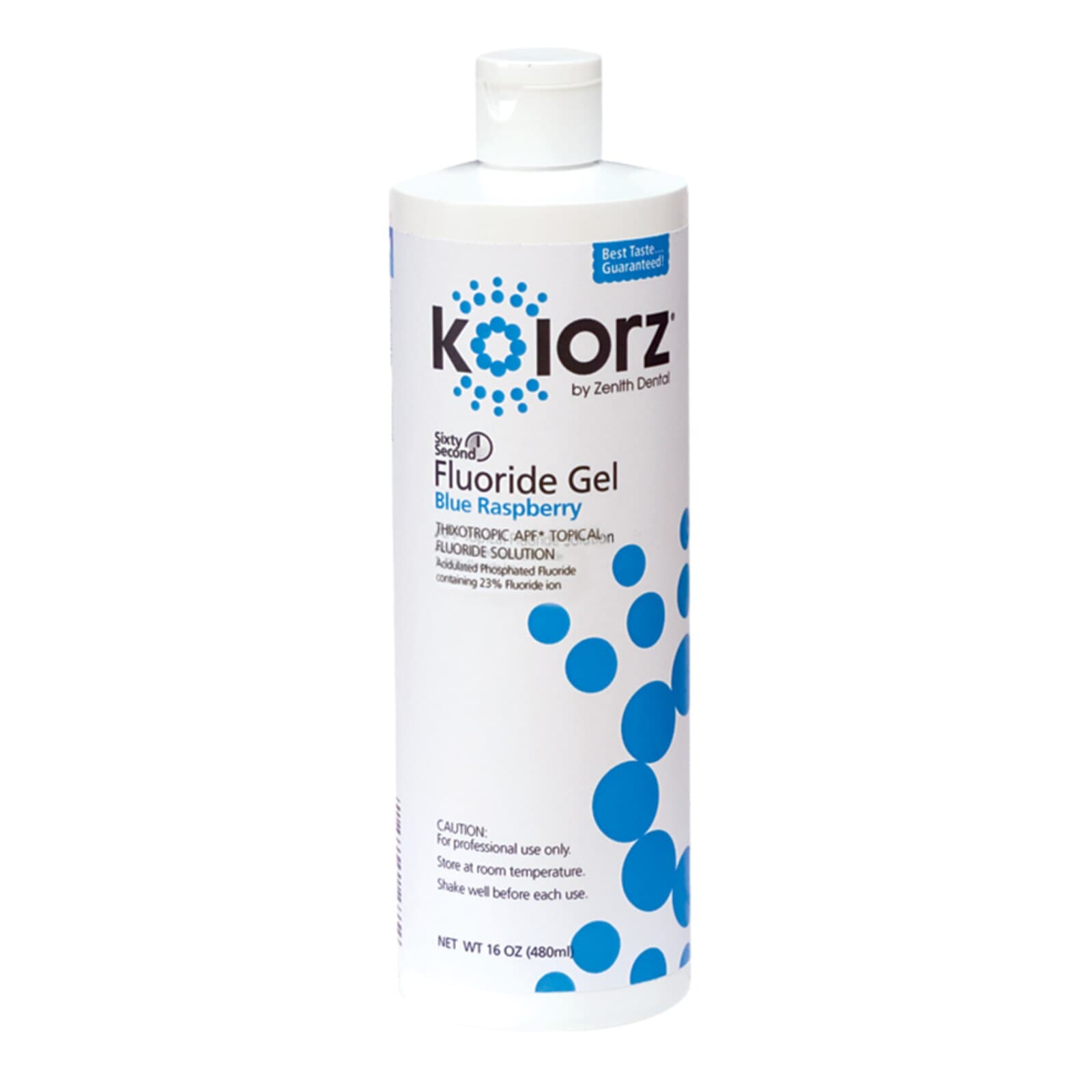 Kolorz Sixty Second Fluoride Gel, Blue Raspberry, 1.23% APF, 16 oz Bottle, 777304 thumbnail 4